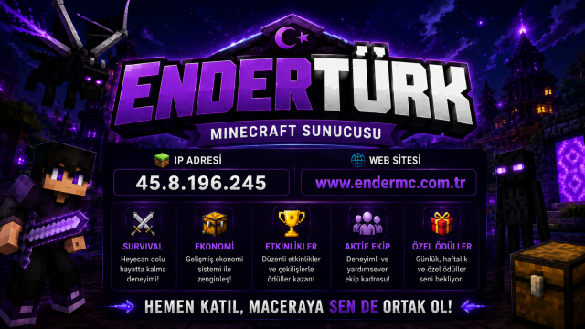 Ender Türk Minecraft Sunucunu
